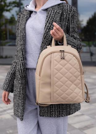Жіночий рюкзак, стильний стьоганий рюкзак, рюкзак для прогулянок, рюкзак а41 фото