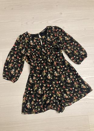 Милый шифоновый ромпер комбинезон в цветочный принт miss selfridge