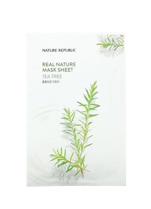 Nature republic real nature beauty mask sheet, tea tree, 1 sheet, 0.77 fl oz (23 ml)