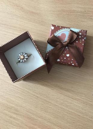 Серебренное кольцо с золотыми накладками