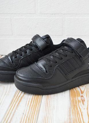 Мужские кроссовки adidas forum low  чёрным
