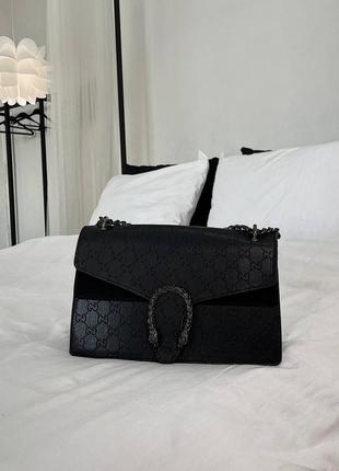 Женская стильная черная сумка на цепочке через плечо 🆕 сумка кросс боди7 фото