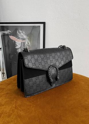 Женская стильная черная сумка на цепочке через плечо 🆕 сумка кросс боди2 фото