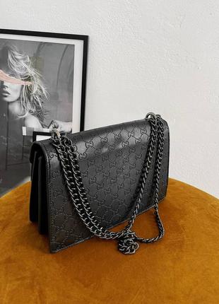 Женская стильная черная сумка на цепочке через плечо 🆕 сумка кросс боди8 фото