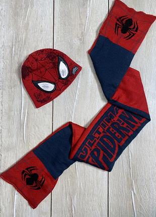 Комплект набір шапка і шалик spider-man на хлопчика 3-6років