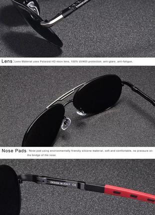 Сонцезахисні окуляри поляризаційні polarised чоловічі краплі авіатори police бренд kingseven k725 n725 оригінал7 фото