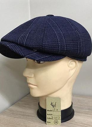 Кепка шерстяная мужская восьмиклинка хулиганка костюмная ткань 21/8 тёплая comfort heads осень зима флис уши