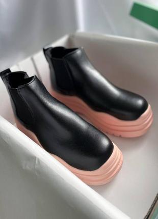 Женские ботинки bottega veteta mini pink4 фото