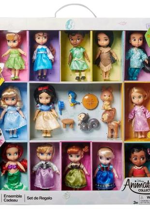 Disney annamators collection mini doll gift set/подарунковий набір мінііральки 13 шт.