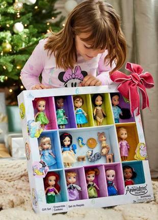 Disney annamators collection mini doll gift set/подарунковий набір мінііральки 13 шт.2 фото