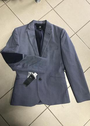 Пиджак фирменный оригинал стильный модный hm размер sили 44