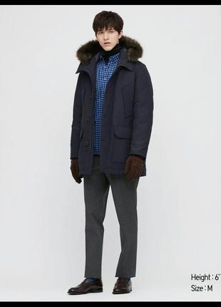 Теплий пуховик uniqlo ultra warm (темно-синій)