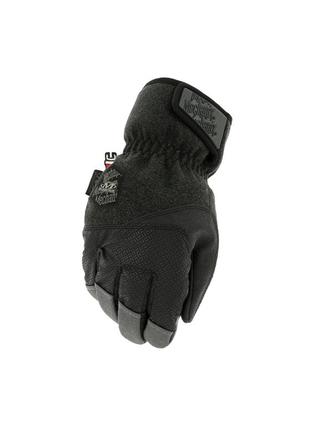 Зимові перчатки рукавички coldwork windshell, primaloft 60 g  mechanix, black-grey
