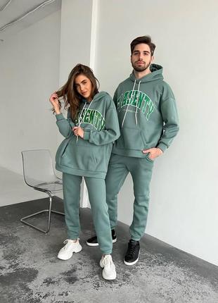 Парные тёплые спортивные костюмы 🖤family look♥️ зима❄