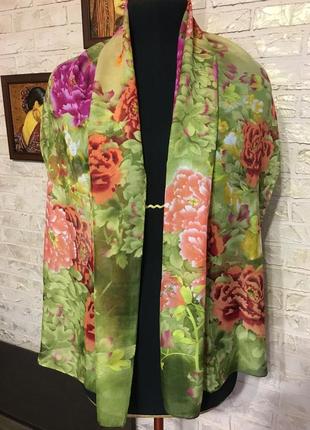 Шифоновий шарф у квіти