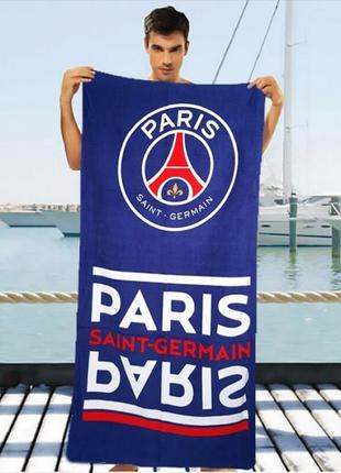 Полотенце мужское хлопковое с лого paris saint-germain. артикул: 42-0115