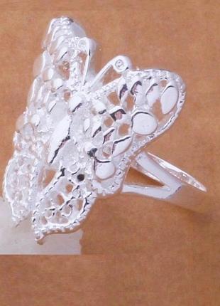 🏵️нарядное кольцо в серебре 925 бабочка, 18 р.,новое! арт.3166