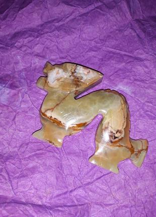 Дракон китайский из натурального камня оникс статуэтка резная фэн шуй