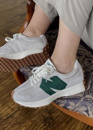 New balance 327 beige green (36рр - 45рр), кроссовкиower баланс 327, кроссовки 320 баланс