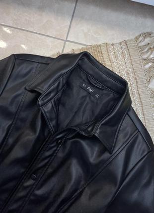 Кожаное черное платье f&f 7