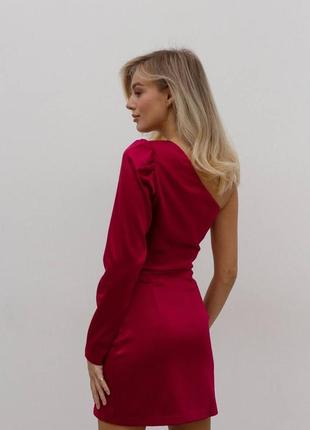 Платье элегантное люкс короткая красная9 фото