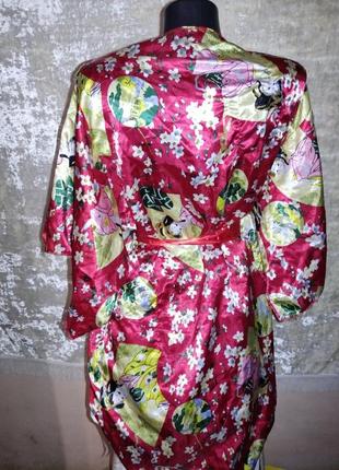 Японский халат кимоно с глиттером3 фото