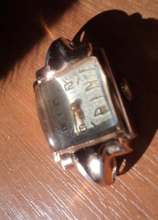 Золоченые часы заря 1950е 16 камней рубинов3 фото