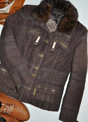 Куртка river island с норковым воротником