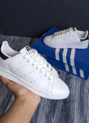 Женские кожаные кроссовки adidas mauve stan smith #адидас