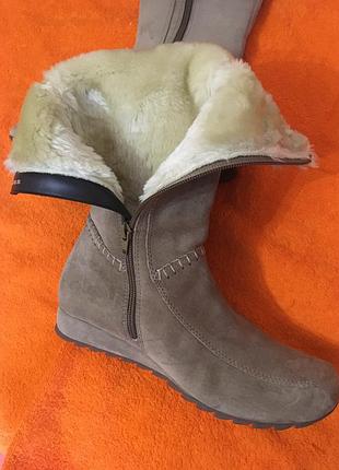Замшевые сапожки