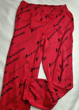 Дитяча піжама. тонка піжама. червона підама в принт. хлопковая пижама. красная пижама4 фото