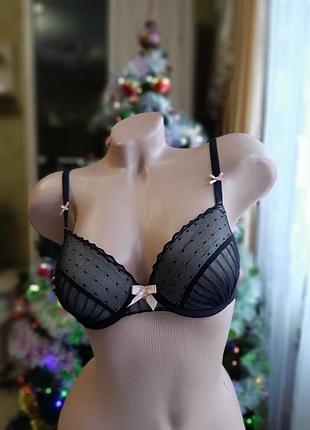 70c.marks&spencer. чорний. бюстгальтер на поролоні. харків