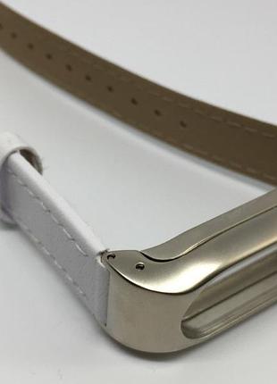 Ремінець mi band 2 xiaomi mijobs білий метал шкіра
