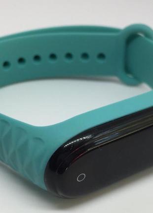 Ремешок для mi band 3 mi band 4 mi band 4 рифленый бирюзовый