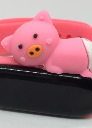 Ремешок mi band 3 mi band 4 mi smart band 4 розовая свинка