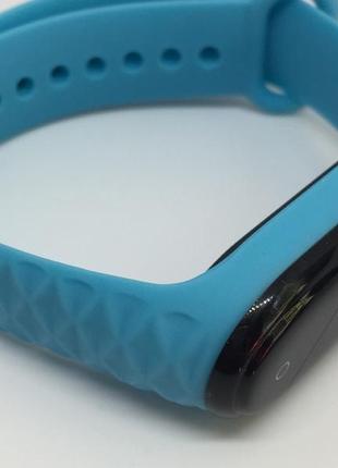 Ремешок для mi band 3 mi band 4 mi band 4 рифленый голубой