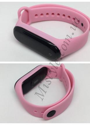 Ремешок силиконовый  mi band 3 mi band 4 pink