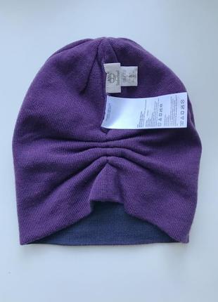 Двусторонняя шапка timberland серо-синий фиолетовый сиреневый унисекс4 фото