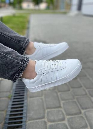 Adidas samba all white 2 шкіра