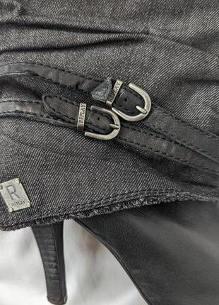 Длинные джинсово-кожаные сапоги от replay4 фото