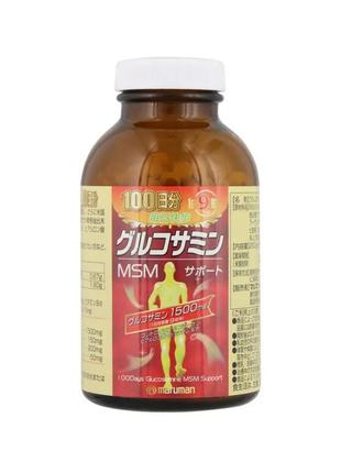 Япония, maruman глюкозамин 1500 мг+ хондроитин+ рыбный коллаген+ msm, 900 штук2 фото