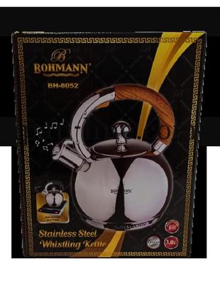 Чайник со свистком bohmann bh 8052 wood6 фото