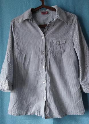 Рубашка женская в полоску, блузка, рубашка biaggini, eur 38