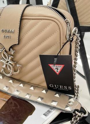 Сумка guess penelope beige6 фото