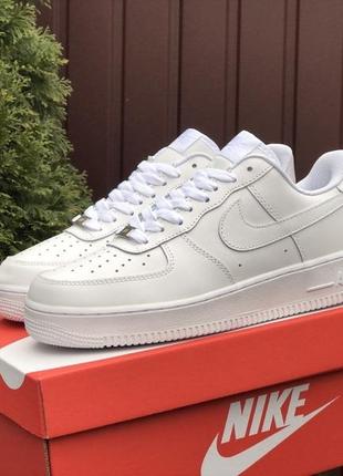 Женские кожаные кроссовки nike air force #найк