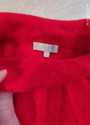 Красный свитер с горловиной шерсть кашемир шерсть3 фото