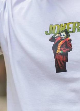 Мужская футболка joker джокер белая с принтом6 фото