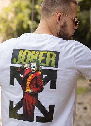 Мужская футболка joker джокер белая с принтом7 фото