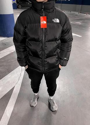 Мужская женская зимняя куртка the north face пуховик оверсайз до -30*с тнф унисекс черная