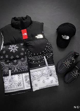 Мужская жилетка the north face 700 черная молодежная жилет бандана тнф безрукавка зе норд фейс